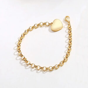 gold love heart bracelet