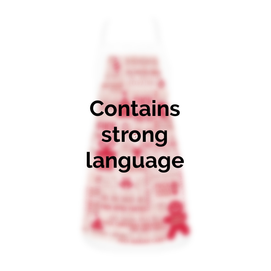 F Word Christmas Apron Red & White
