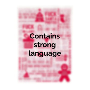 F Word Christmas Tea Towel in red and white