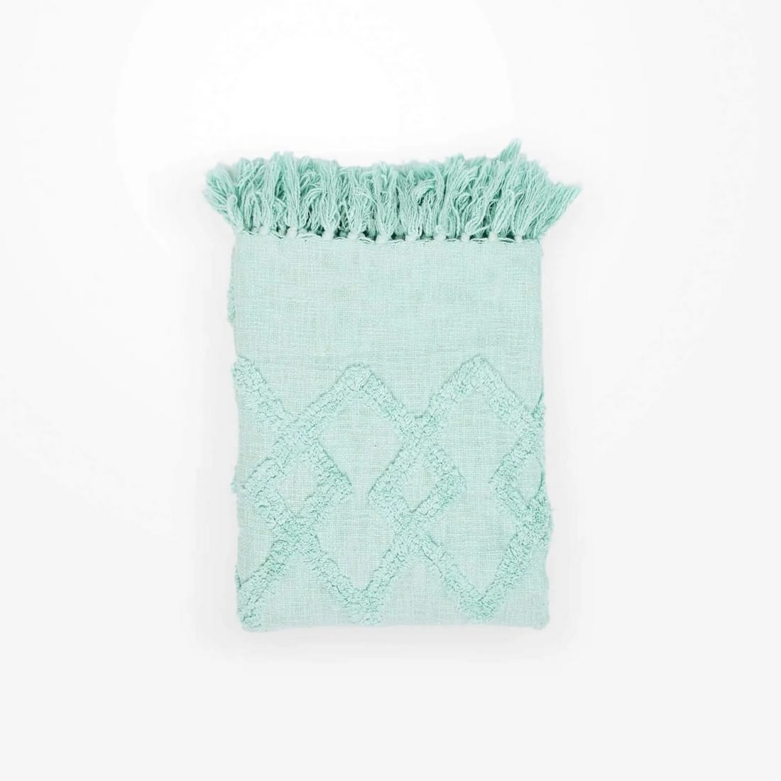 Aqua Cotton Throw 125x150cm