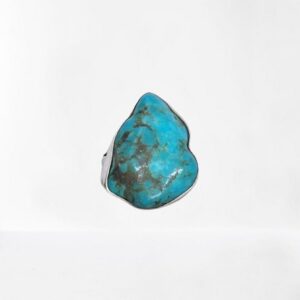 statement turquoise ring in sterling silver