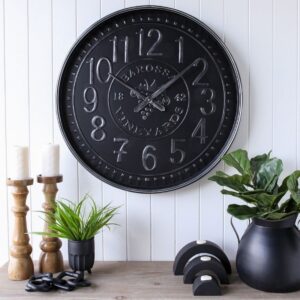 Black metal wall clock - Barossa Valley inspiration