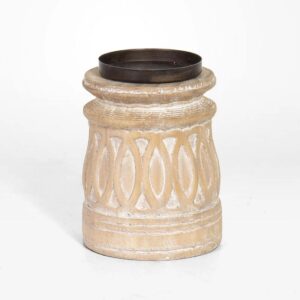 Wood Candle Holder Stand 16cm
