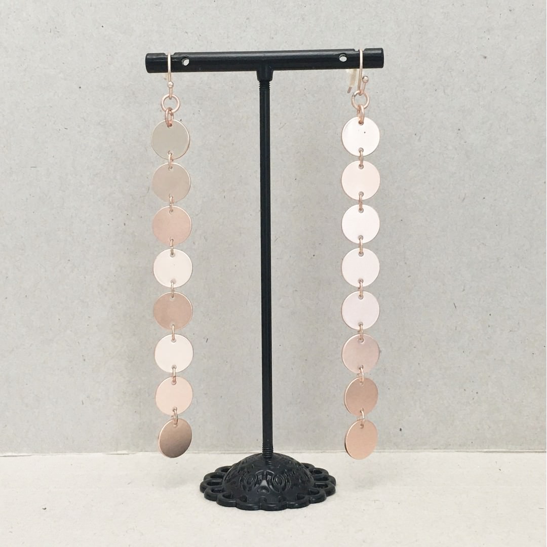 rose gold dangle earrings