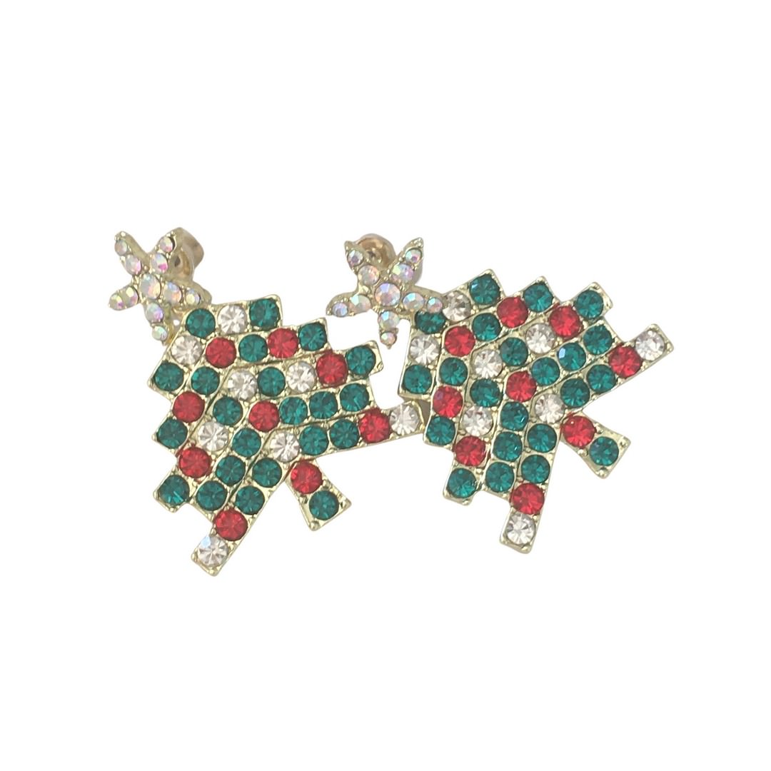 christmas tree earrings