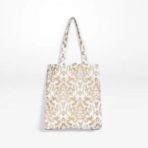 Cotton Shopping Bag screen printed with gold design