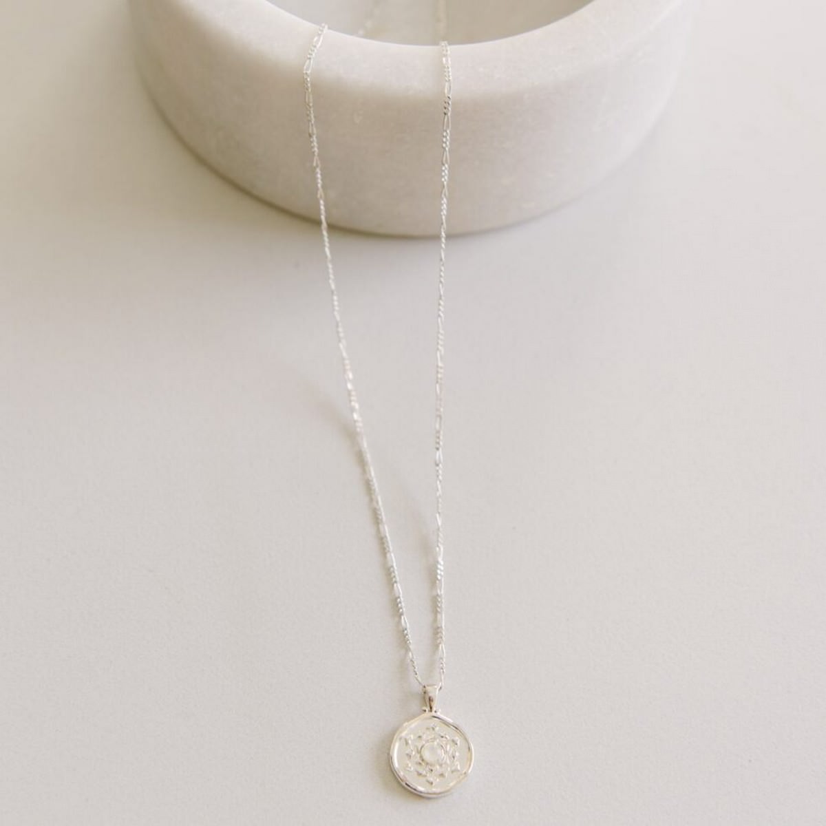 silver crown necklace