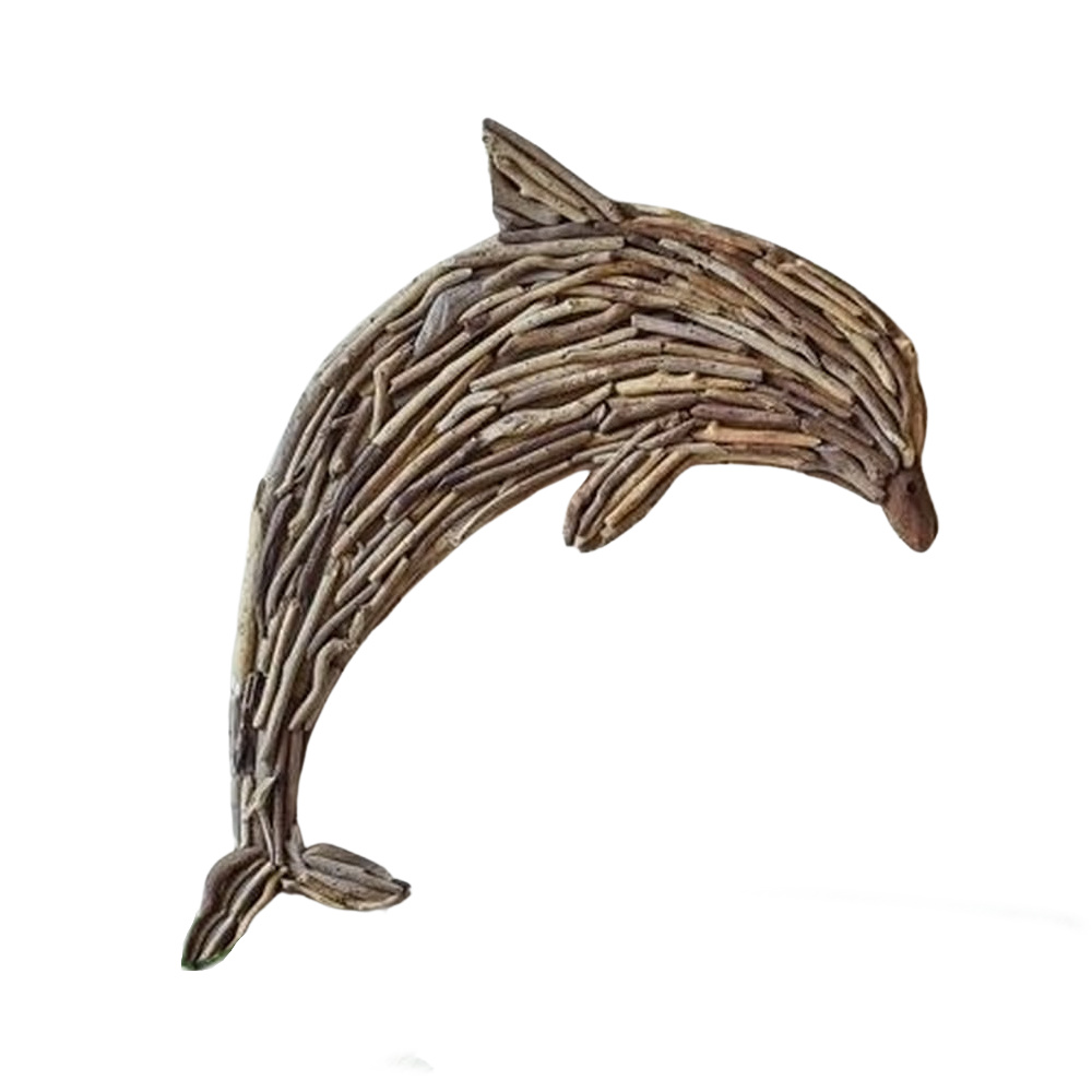 Dolphin driftwood wall art hanging