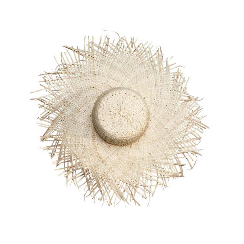 Fringed Sun Hat Natural - Image 2