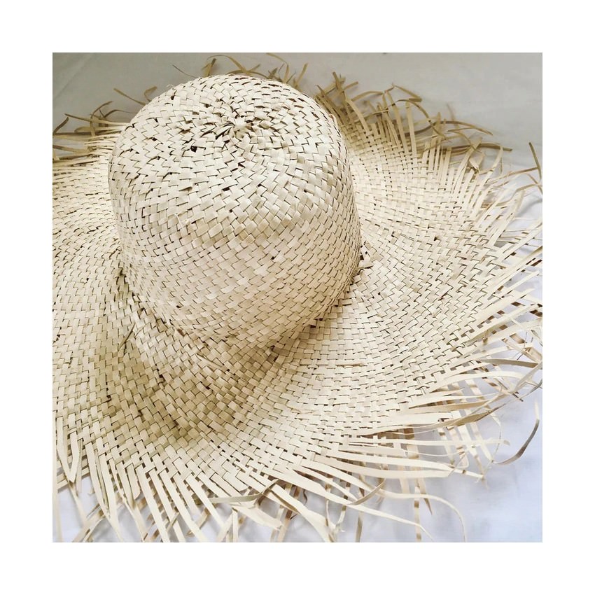 Fringed Sun Hat Natural - Image 3