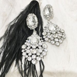 statement crystal earrings for added glamour