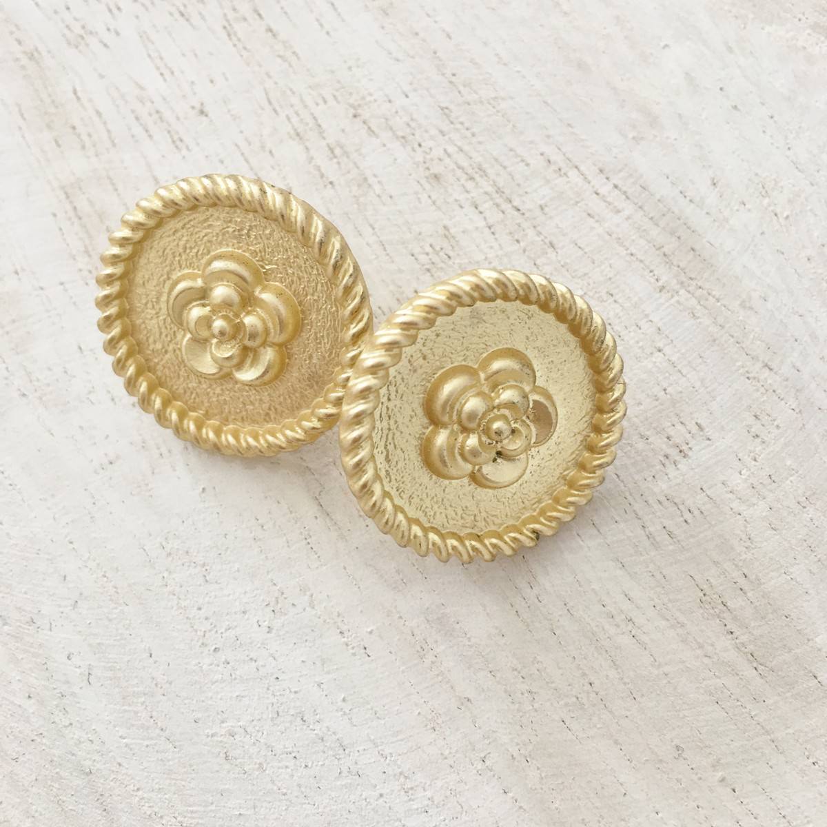 Jemma Matte Gold Stud Earrings - Image 4