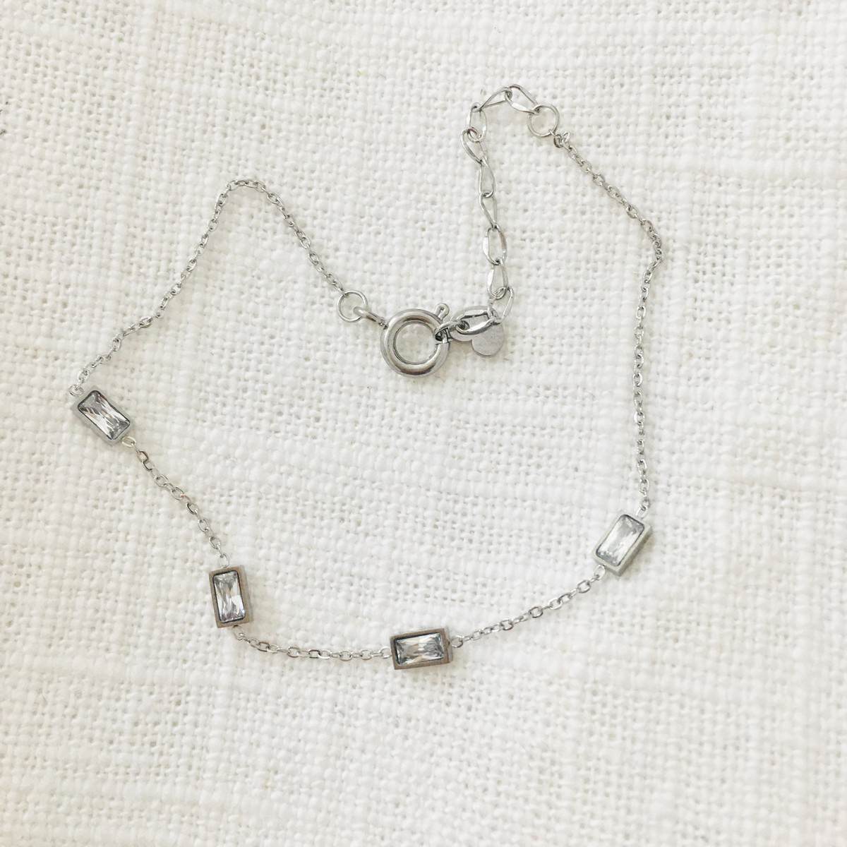 Jennie Fine Chain Cubic Zirconia Bracelet - Image 3