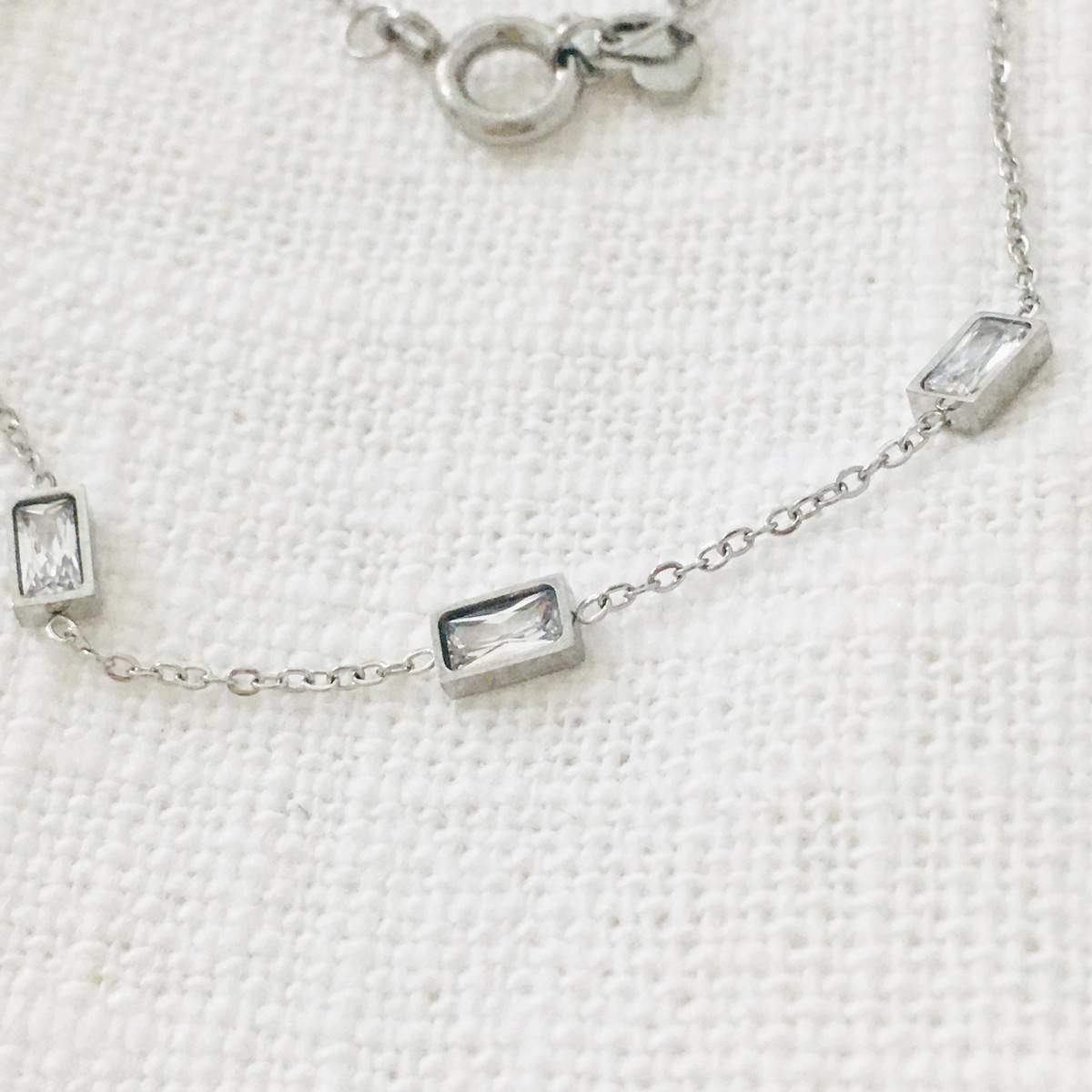 Jennie Fine Chain Cubic Zirconia Bracelet - Image 2