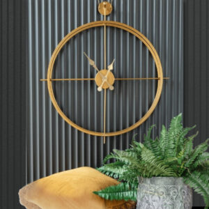 Gold metal open framer wall clock