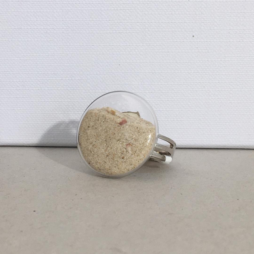Medium Round Sand Ring Sterling Silver - Image 3