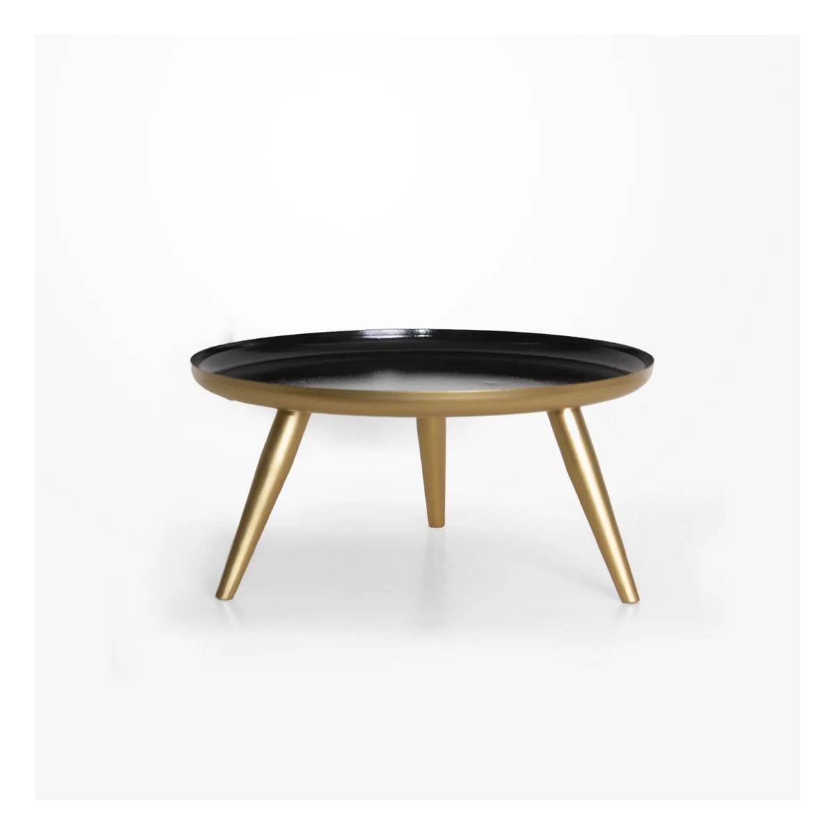 Round Black Tray with Gold Legs - Image 2