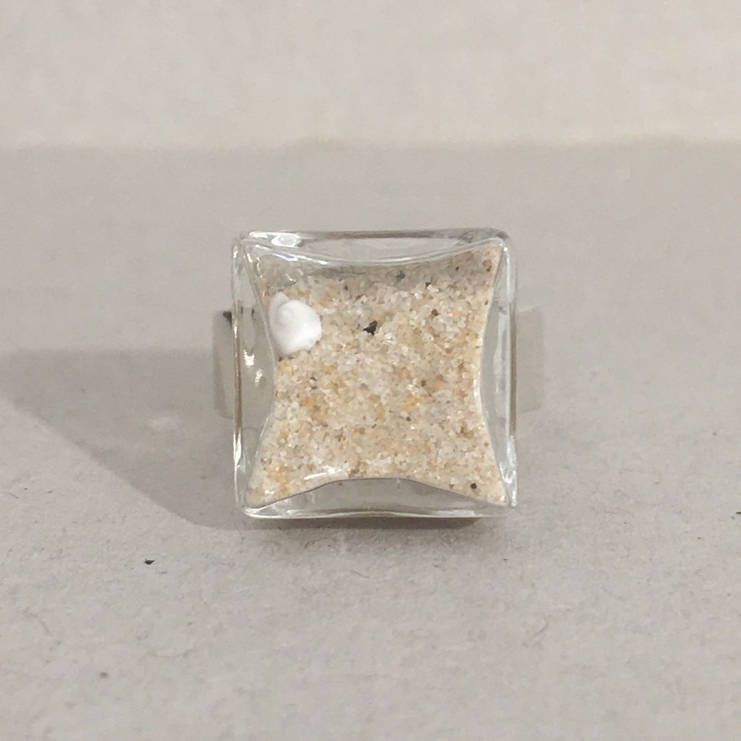 Square Sand Ring 925 Sterling Silver - Image 3