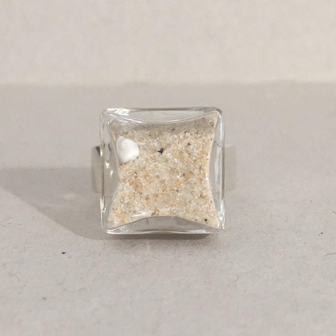 Square Sand Ring 925 Sterling Silver - Image 2