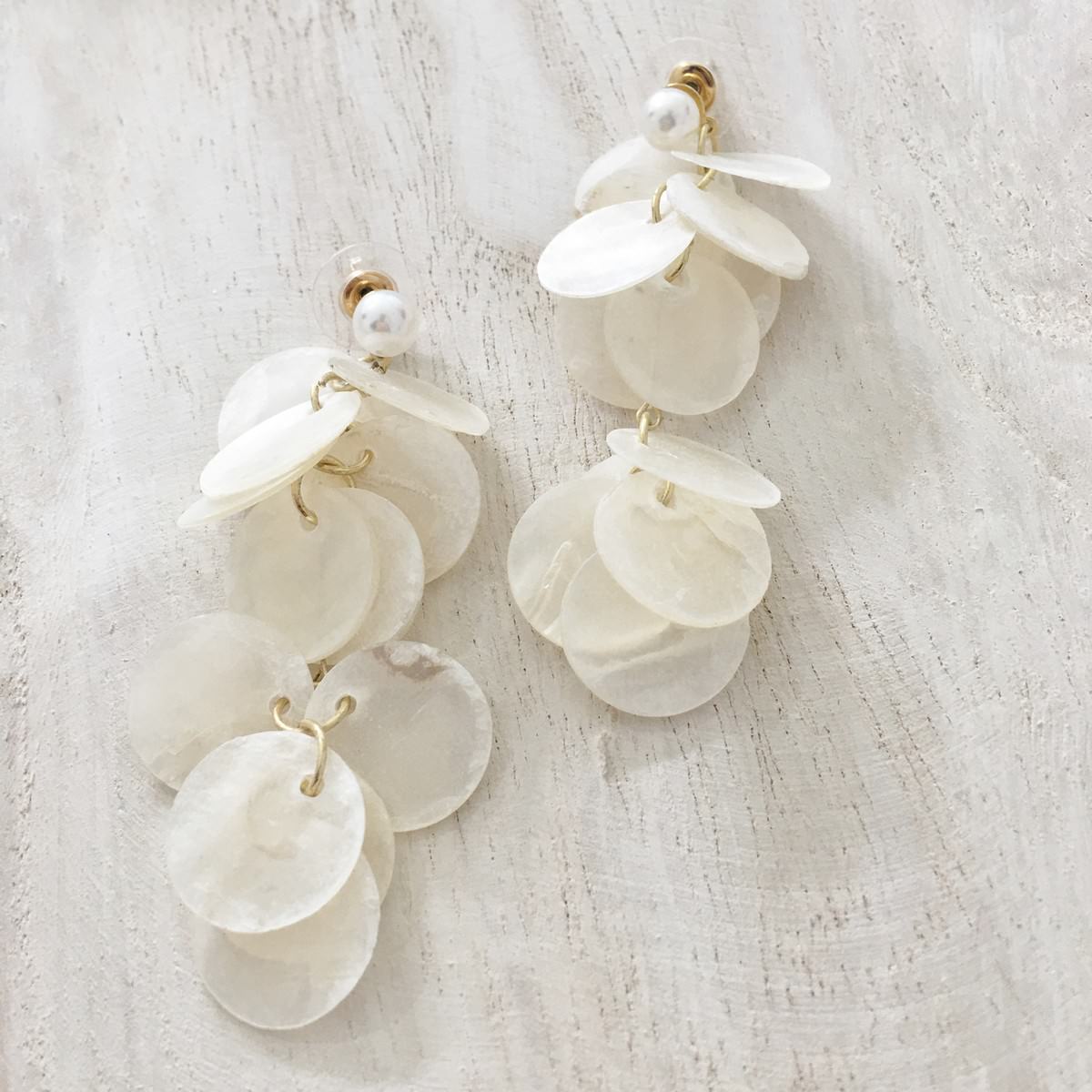 Tamika Shell Long Dangling Earrings - Image 3