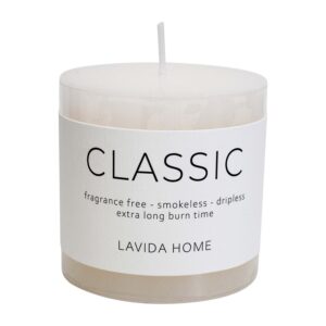 Unscented candle 7.5cm smokeless and dripless