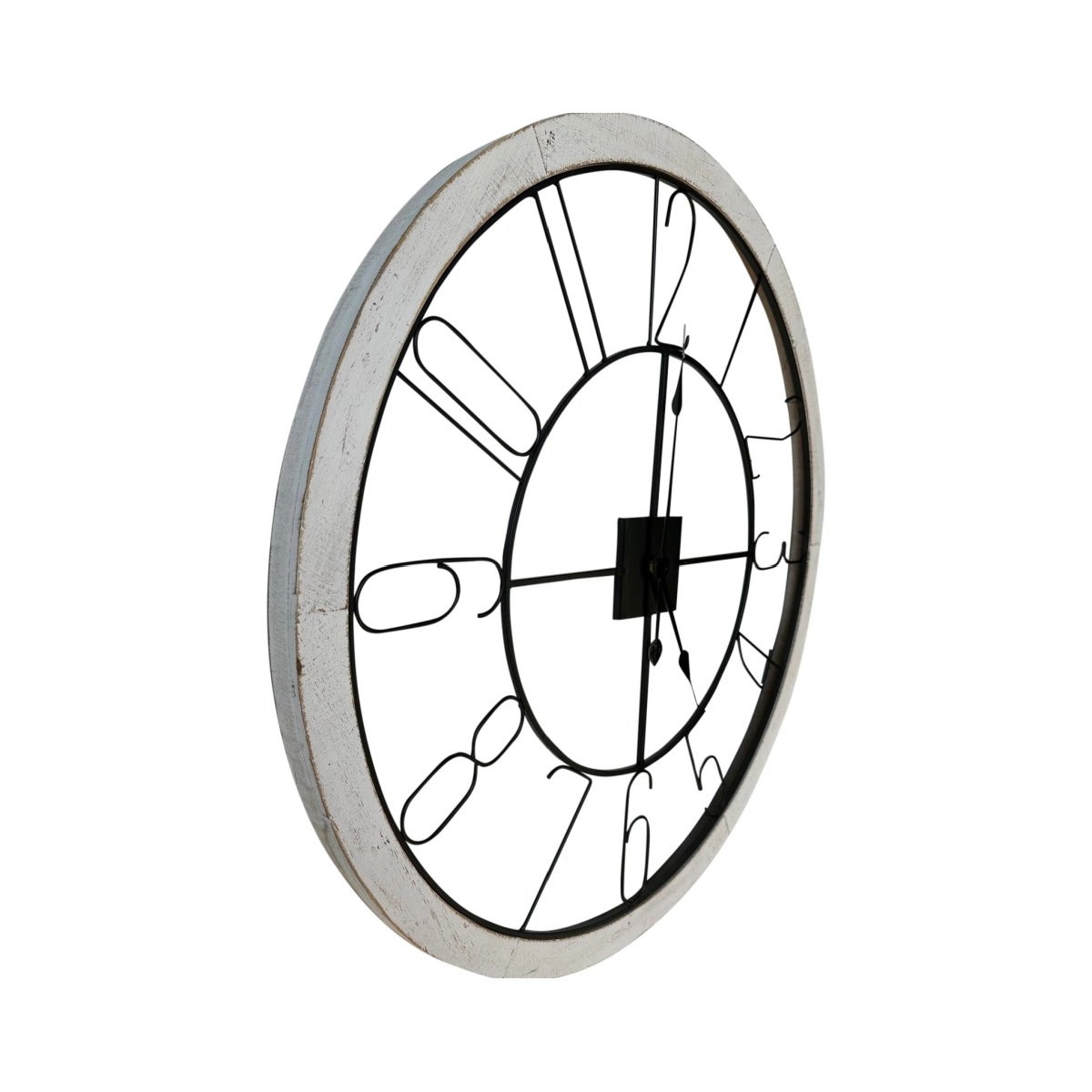 Whitewashed Timber Wall Clock - Image 6