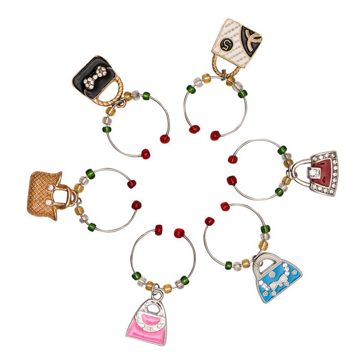 handbag wine charms