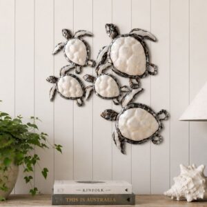 Capiz Sea Turtle Family Wall Art
