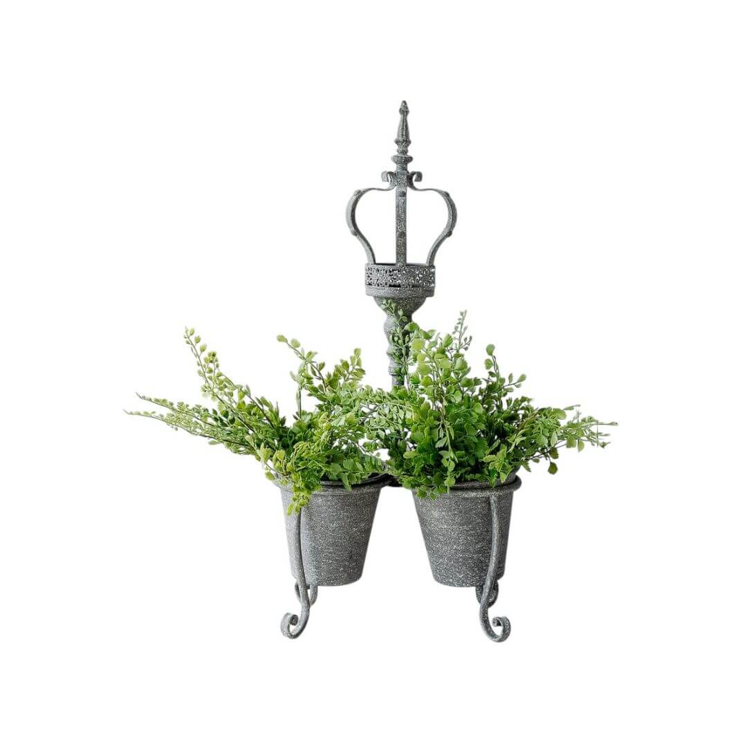 Double Metal Planter Stand - Image 2