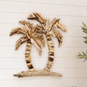 driftwood coconut palms wall art