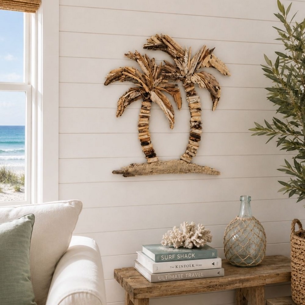 Driftwood Coconut Palms Wall Art - Image 2
