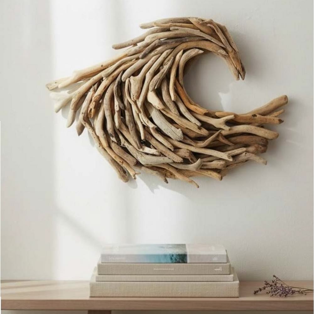 driftwood wave wall art