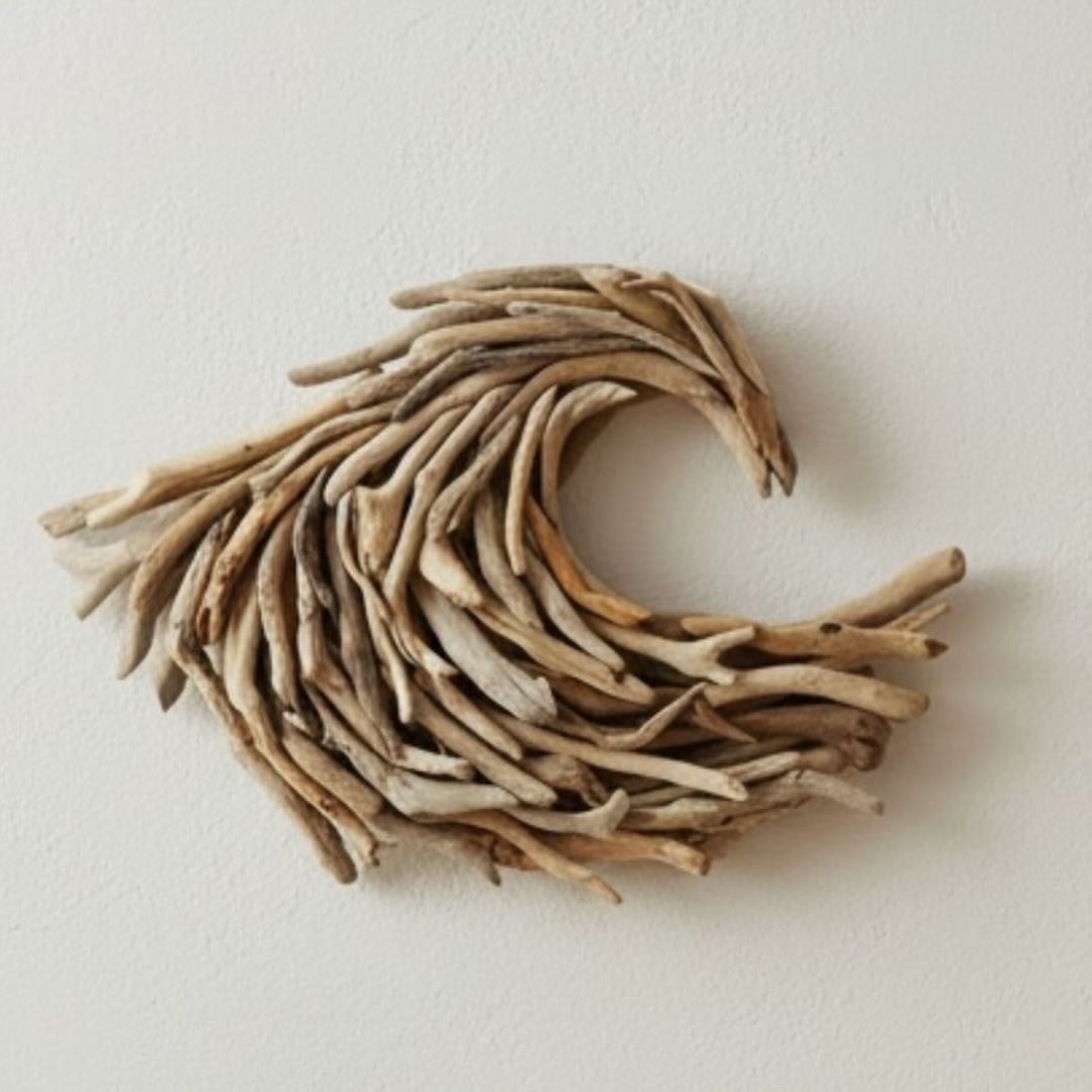 Driftwood Wave Wall Art 57x40cm - Image 2