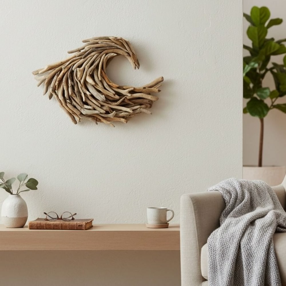 Driftwood Wave Wall Art 57x40cm - Image 3
