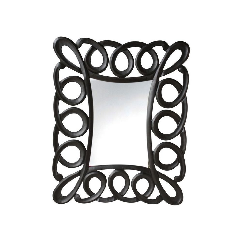 Rectangle Mirror Black Swirls - Image 2