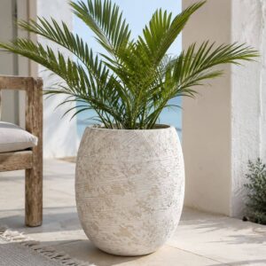 Tall Pot Plant Holder Distressed Cement