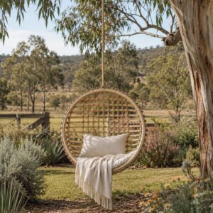 circular rattan hanging chair
