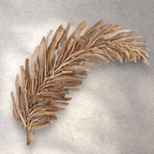 driftwood leaf wall art