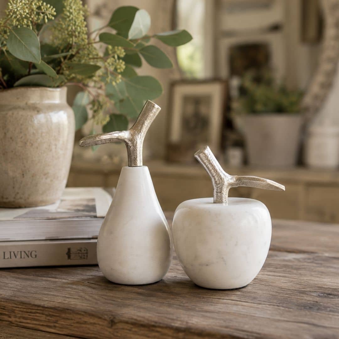 Marble Apple Sculpture - Image 2