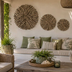 handmade round driftwood wall art in 3 sizes sold separately