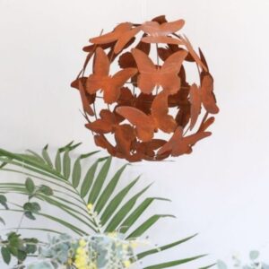 rustic metal butterfly garden sphere
