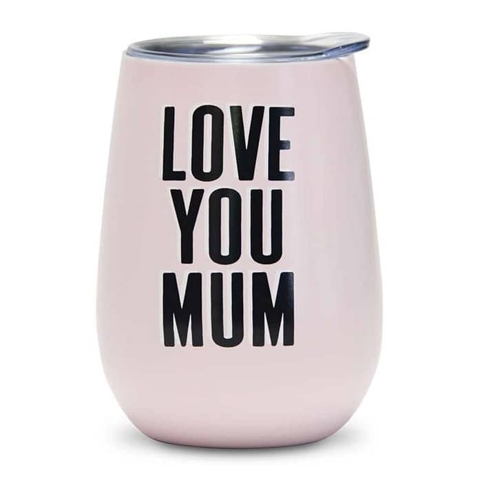 Annabel Trends Love You Mum stainless steel wine tumbler