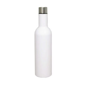 Annabel Trends gloss white stainless steel wine bottle