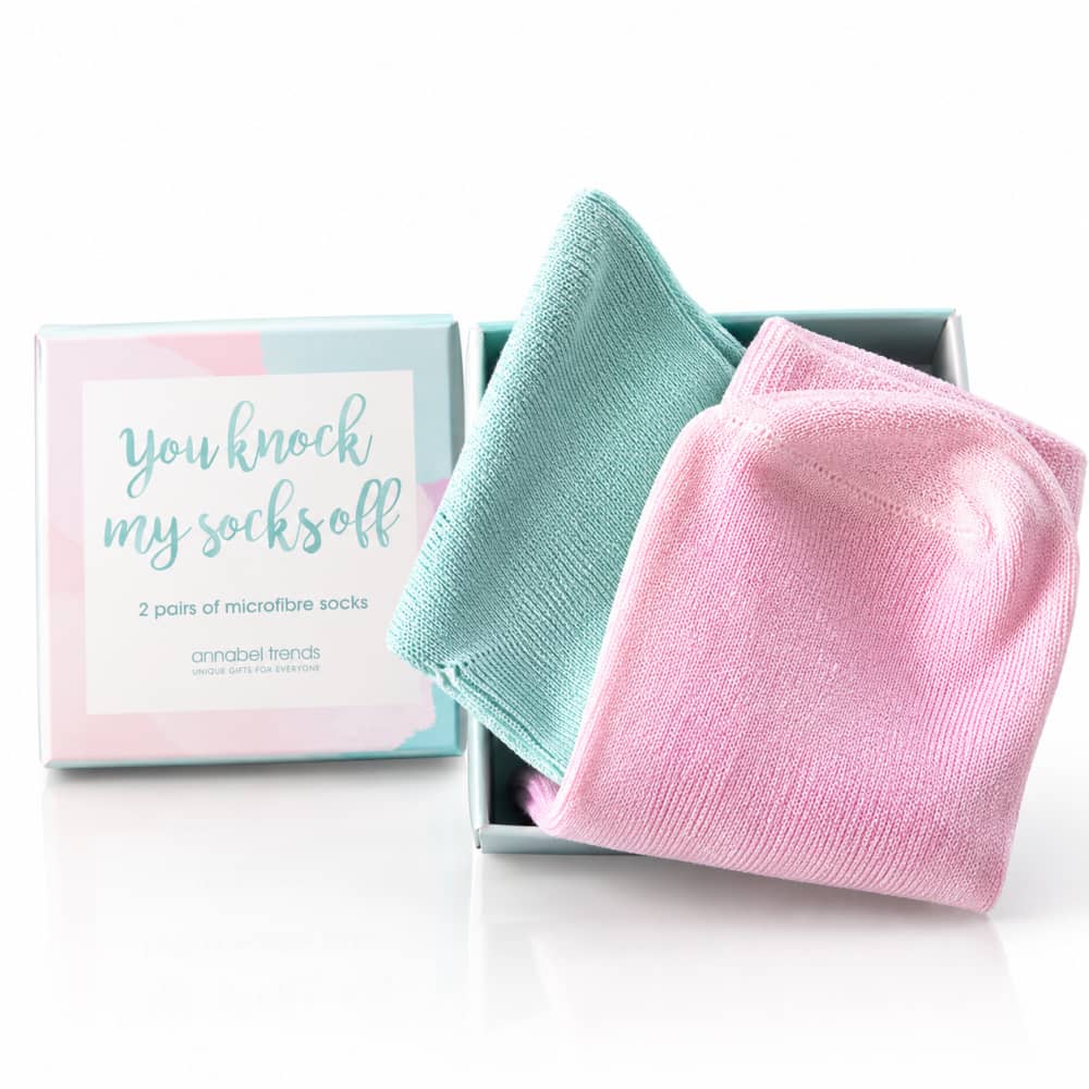 boxed women's socks - 2 pair - you know my socks off